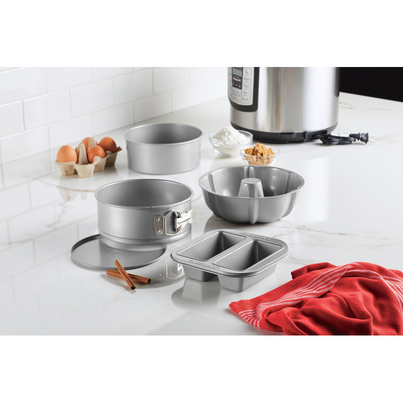 Farberware Specialty Bakeware Nonstick Pressure Cookware Bakeware Set Includes Mini Loaf Pans Cake Pan Springform Pan 4 Piece Gray Wayfair